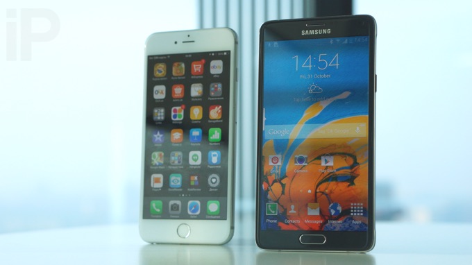 Обзор Samsung Galaxy Note 4 и сравнение с iPhone 6 Plus